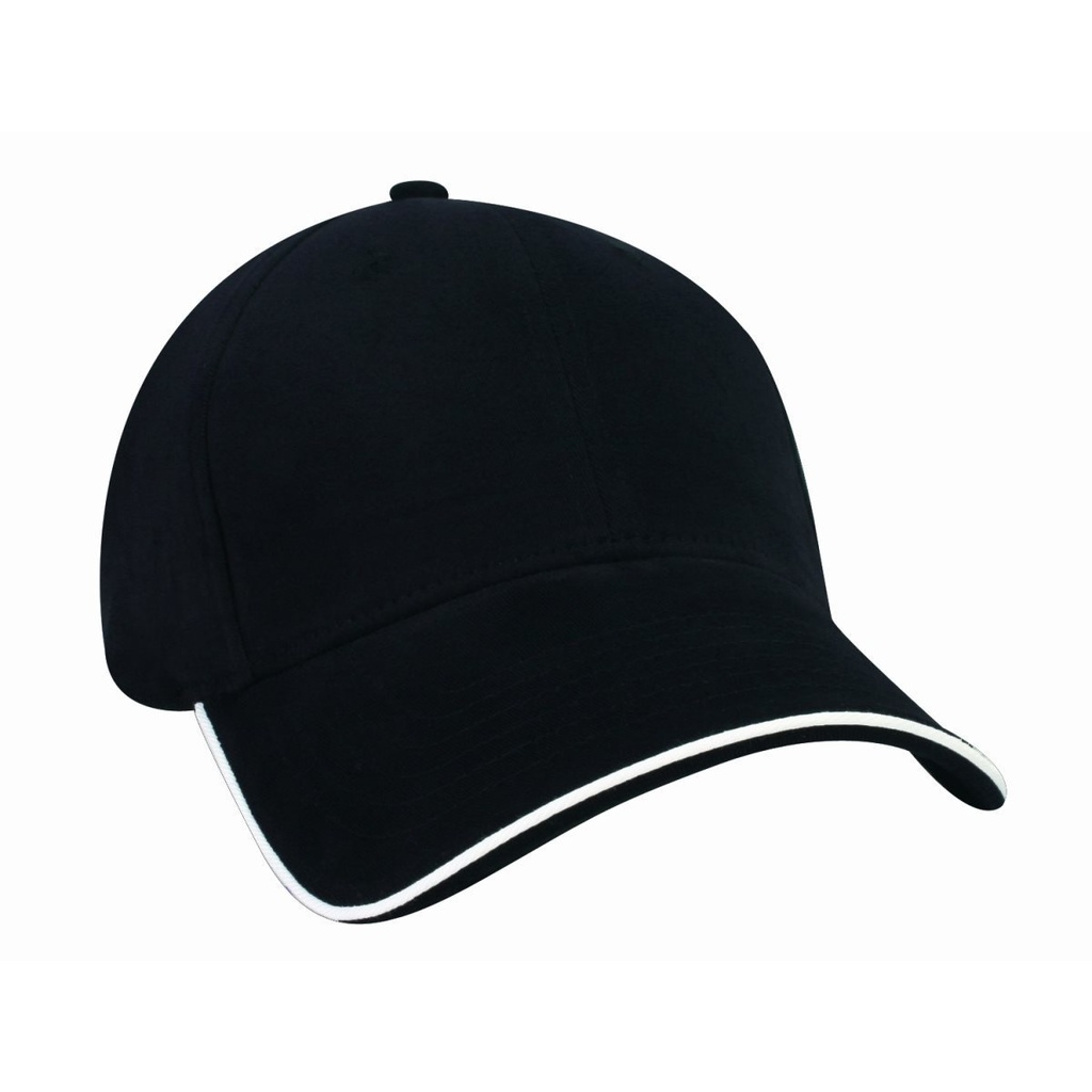 Cap black store and white